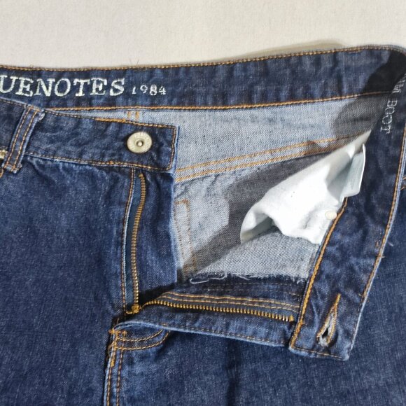 Bluenotes jeans men's size 34/34 indigo blue colour slim boot cut jeans - Picture 9 of 14